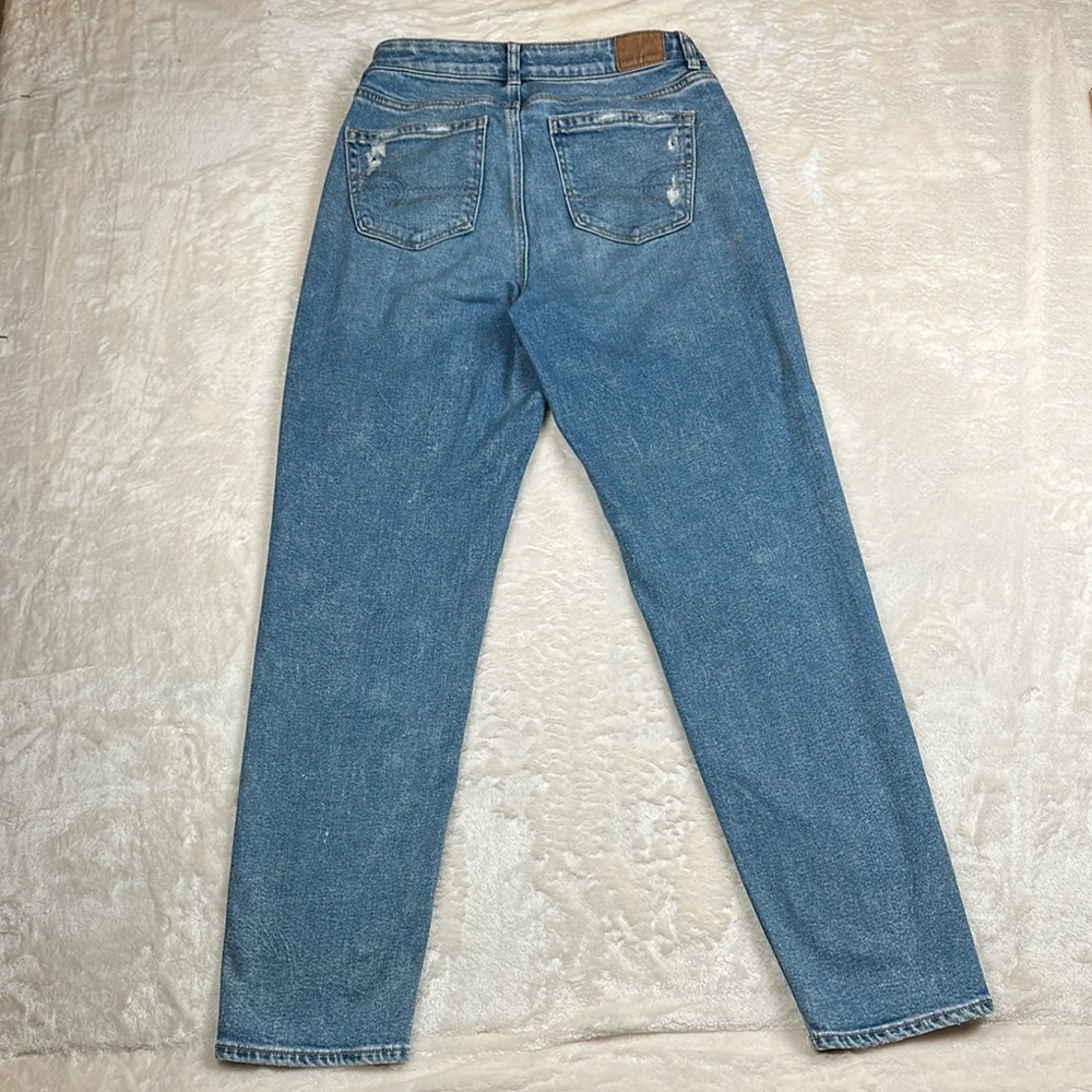 American Eagle Outfitters Blue Skinny Jeans Distressed - Picture 9 of 11